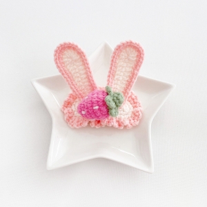 Girl Hair Clip Bunny Stand Crochet (GHP9456)